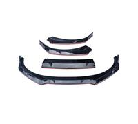 Alette Spoiler per Auto Per Hyundai Per Elantra CN7 2023 2024 AB Paraurti Anteriore Spoiler Labbro Kit Carrozzeria Inferiore Diffusore Splitter Tuning Guard(Black Red)
