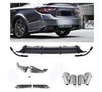 Alettone Auto Per Accord 10th 2018-2021, diffusore paraurti posteriore, labbro, terminale di scarico, splitter laterale, spoiler, copertura, finitura Diffusore(Argento)