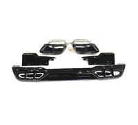 Alettone Auto per BMW G05 LCI X5 2019-2023 Diffusore paraurti Posteriore Nero Lucido, Spoiler + Splitter Laterale + Tubo terminale di Scarico Spoiler Tetto