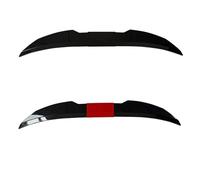 Alettone Posteriore Stile Universale 3 Pezzi Berlina Posteriore Baule Coda Spoiler Posteriore 117-127 Cm Regolabile Fai Da Te Rimontaggio Ali Bagagliaio(Glossy black and red)