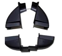 Alettoni Laterali Auto Coprigonne Laterali Per NISSAN Per Navara D23 NP300 2015 2016 2017 2018 Accessori Di Modifica Lato End Passo Cap Predellino Bordo Spina Superiore(4PCS Set-Black)