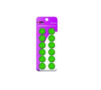 Alevar 12 Bottoni Magnetici per Bacheca Ufficio, Calamite Frigorifero, Diametro 20 mm, Colore Verde