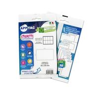 Alevar 120 Etichette Adesive Multiuso con Angoli Arrotondati, Formato 46x27 mm, 12 Etichette Bianche per Foglio, Confezione da 10 Fogli