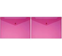 Alevar 2351/RD, Buste con Bottone A5 Rosso Conf. 5 Pz. (Confezione da 2)