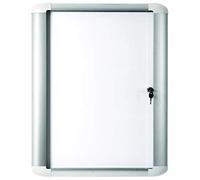 Alevar 3981/4 Bacheca Magnetica da Parete, Cornice in Alluminio per Interni ed Esterni con Chiusura a Chiave, Formato Interno 45 x 62,4 cm (4 x A4)
