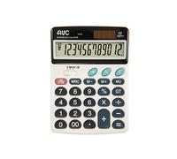 Alevar AVC Calcolatrice da Tavolo 12 Cifre con Ampio Display e Grandi Caratteri, Doppia Alimentazione a Energia Solare e Batteria, Formato 100x133x20 mm, Colore Bianco, Confezione da 1 Pezzo