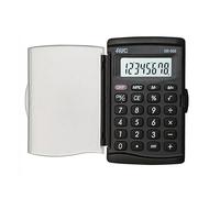 Alevar AVC Calcolatrice Tascabile 8 Cifre con Custodia Trasparente a Sportello e Tasti in Gomma, Formato 57x92x8 mm, Colore Nero, Confezione da 1 Pezzo
