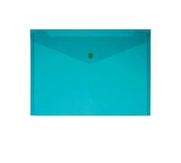 Alevar Busta con Bottone Formato cm 14.5x10.5, Portadocumenti in Polipropilene con Chiusura a Pressione, Colore Verde, Confezione da 5 Pezzi