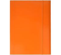 Alevar Cartella 3 Lembi con Elastico 600 g, Formato A4, Colore Arancio, Confezione da 10 Pezzi