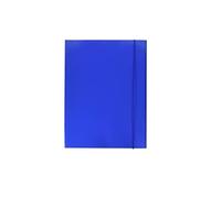 Alevar Cartella 3 Lembi con Elastico 600 g, Formato A4, Colore Blu, Confezione da 10 Pezzi