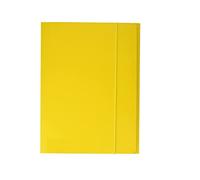Alevar Cartella 3 Lembi con Elastico 600 g, Formato A4, Colore Giallo, Confezione da 10 Pezzi
