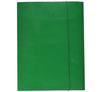 Alevar Cartella 3 Lembi con Elastico 600 g, Formato A4, Colore Verde, Confezione da 10 Pezzi