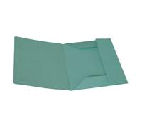 Alevar Cartellina 3 Lembi in Cartoncino Manilla 150 gr, 100% Carta Riciclata, Formato 25x33 cm, Colore Verde, Confezione da 50 Pezzi