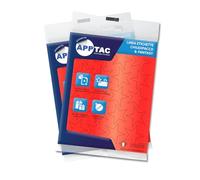 Alevar Confezione da 6 Fogli Etichette Adesive a Stella, 20 Etichette per Foglio, Formato 30x30 mm, Colore Rosso, Totale 120 Pezzi