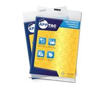 Alevar Confezione da 6 Fogli Etichette Adesive a Stella, 20 Etichette per Foglio, Formato 30x30 mm, Colore Oro, Totale 120 Pezzi