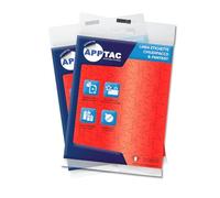 Alevar Confezione da 6 Fogli Etichette Adesive a Stella, 30 Etichette per Foglio, Formato 27x27 mm, Colore Rosso, Totale 180 Pezzi