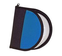 Alevar Custodia Porta CD da 12 Posti, Organizer Portatile in Tessuto con Chiusura a Cerniera per CD DVD e Blu-ray, Formato 16x17x2,5 cm, Colore Blu, Confezione da 1 Pezzo