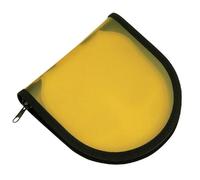 Alevar Custodia Porta CD da 20 Posti, Organizer Portatile in Plastica con Chiusura a Cerniera per CD Dvd e Blu-Ray, Formato 15,5x15,5x3 cm, Colore Giallo Neon, Confezione da 1 Pezzo