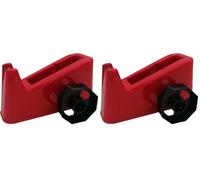 Alevar Dispenser per Nastro Adesivo, Porta Nastro da Banco Robusto con Fondo Antiscivolo e Doppio Supporto per Rotoli da 33 a 66 m, Formato 8,5x21,5x11 cm, Colore Rosso, Confezione da 2 Pezzo
