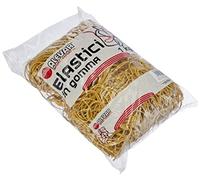 Alevar Elastici in Gomma da Ufficio, Diametro 60 mm, Spessore 1,5 mm, Colore Giallo, Confezione in Busta da 1 kg