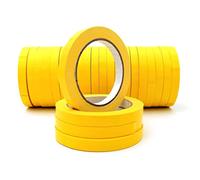 Alevar Nastro Adesivo per Sigillatrice Sacchetti, Formato mm 12 x 66 metri, Confezione 24 pezzi, Colore Giallo