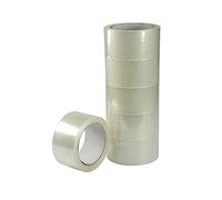 Alevar Nastro Adesivo Trasparente da Imballaggio, Formato 50 mm x 66 m, Silenzioso, Confezione da 6 Pezzi