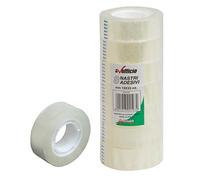 Alevar Nastro Adesivo Trasparente mm 19x33 mt, Confezione da 8 Pezzi