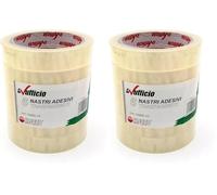 Alevar Nastro Adesivo Trasparente mm 19x66 mt, Confezione da 12 Pezzi