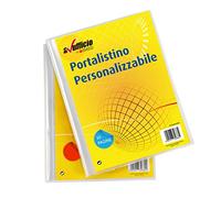 Alevar Portalistino Morbido con Copertina Personalizzabile, 30 Buste a Buccia d'Arancia, Formato A4, Trasparente