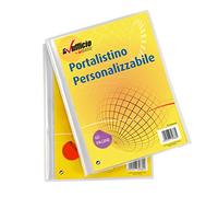 Alevar Portalistino Morbido con Copertina Personalizzabile, 60 Buste a Buccia d'Arancia, Formato A4, Trasparente