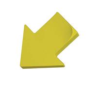 Alevar Sticky Blocchetto 100 Foglietti Adesivi Riposizionabili a Forma di Freccia Formato 70x70 mm, Colore Giallo Neon