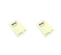 Alevar Sticky Blocchetto 100 Foglietti Adesivi Riposizionabili a Quadretti Formato 100x150 mm, Colore Giallo (Confezione da 2)