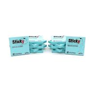 Alevar Sticky Blocchetto 100 Foglietti Adesivi Riposizionabili Formato 75x75 mm, Colore Blu, Confezione da 12 Pezzi