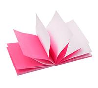 Alevar Sticky Blocchetto 100 Foglietti Zig Zag Adesivi Riposizionabili Formato 75x75 mm, Colore Bianco/Fucsia