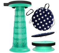 ALEVMOOM Sgabello Telescopico Portatile Con Cuscino, Sgabelli da Campeggio Sgabello Per Adulti Pieghevole Portatile Per Pesca Campeggio Viaggio,Massimo 440lb