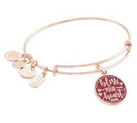 Alex and Ani Bless Your Heart Bracelet Rose Gold/Purple One Size