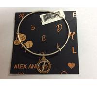 Alex And Ani Iniziale F Ciondolo Bracciale Rigido Bicolore