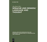 Alex Burri Sprache und Denken / Language and Thought (Copertina rigida)