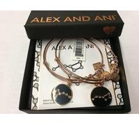 Alex E Ani Set Di 2 Bracciali Bangle Big E Little Dipper Lucido Rosa NWTBC