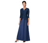 Alex Evenings Abito Lungo da Donna con Abito da Donna in Raso Skirt, Blu Marino, 52