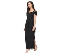 Alex Evenings - Abito Lungo da Donna con Spalle Scoperte, per Madre della Sposa ed Eventi Formali (Taglie Piccole e Standard), Nero, 52
