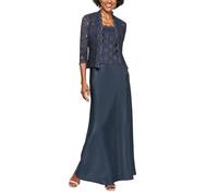 Alex Evenings Women's Sleeveless Dress And Matching Jacket Two-Piece Set,Midnight,10P