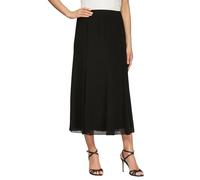 Alex Evenings Womens Tea Length Dress (Petite Regular Plus Sizes) Skirt, Black, Medium US
