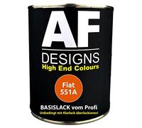 Alex Flittner Designs 1L vernice auto per Fiat 551A Arancio Spassoso vernice auto pronta a spruzzare