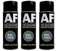 Alex Flittner Designs 3 X RAL Vernice spray per auto vernice colorata vernice spray RAL 7024 grigio grafito opaco