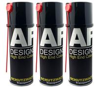 Alex Flittner Designs Cera protettiva trasparente - Premium protezione sottoscocca per auto, moto e parti metalliche, bomboletta spray 3 x 400 ml, protezione a lungo termine contro corrosione, umidità