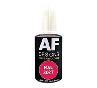 Alex Flittner Designs Mat Satinato Crayon de retouche RAL 3027 Rouge framboise 20 ml - Penna di riparazione acrilica - Vernice di ritocco - Pittura di riparazione - Legno, metallo, mobili, bagno