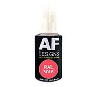 Alex Flittner Designs Pennarello a vernice RAL 3018, rosso fragola lucido, 20 ml, vernice per ritocco acrilico, per riparazione, legno, metallo, mobili da bagno