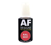 Alex Flittner Designs - Pennarello a vernice RAL 3031 ROSSO ORIENTE satinato, 20 ml, vernice per ritocco acrilico, per riparazione, legno, metallo, mobili da bagno