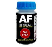 Alex Flittner Designs Pennarello per ritocchi compatibile con Fiat 078A Rosso Amore smalto ad asciugatura rapida vernice per ritocchi vernice per auto